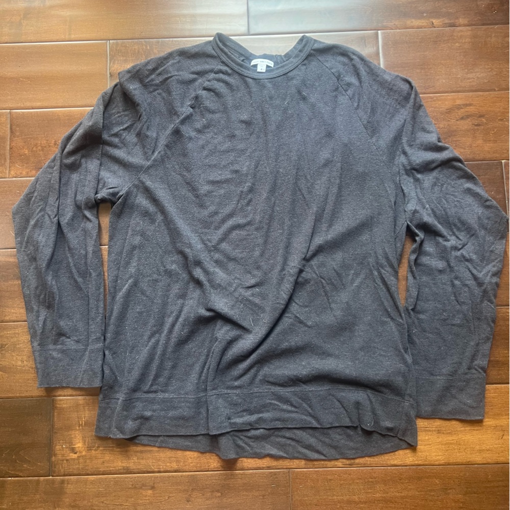 James Perse Gray Long Sleeve Pullover size 4